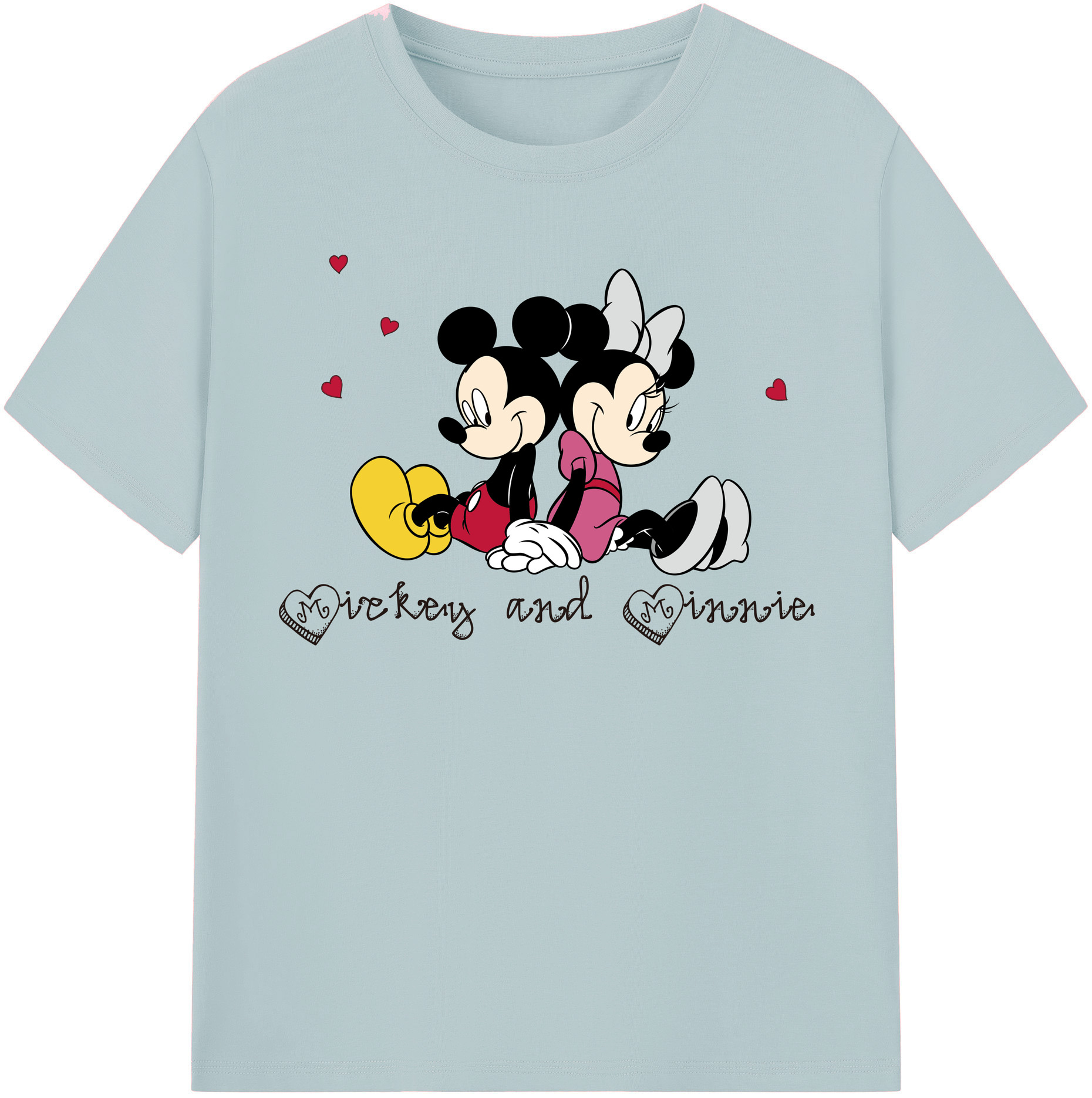 （画像用） ミッキーマウス Mickey Mouse 綿100％半袖Tシャツ（フロントプリント）